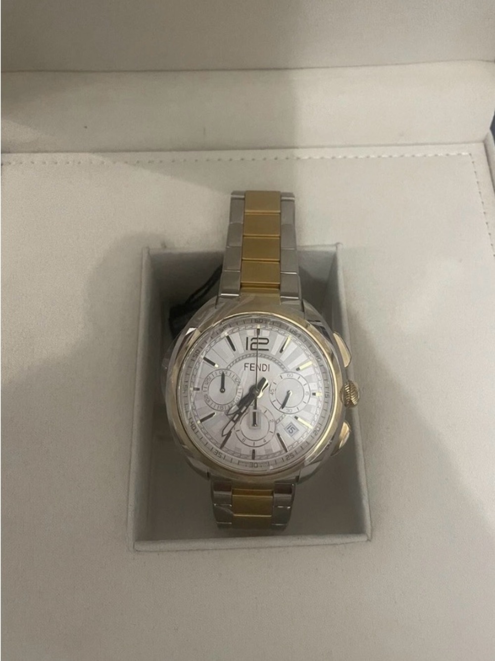 Fendi Two-Tone Gold and Silver Stainless Chronograph Watch - Picture 12 of 13